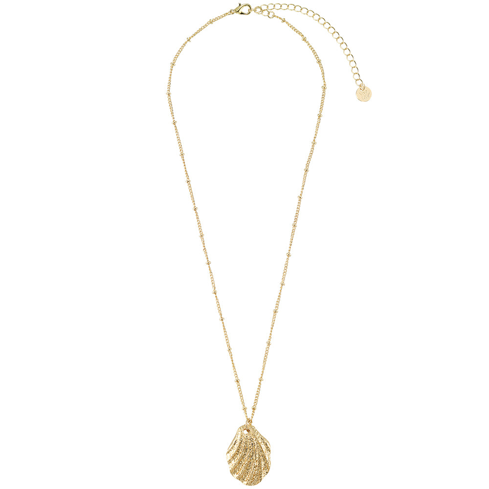 Pearlized Enamel Oyster Pearl 16″ Necklace