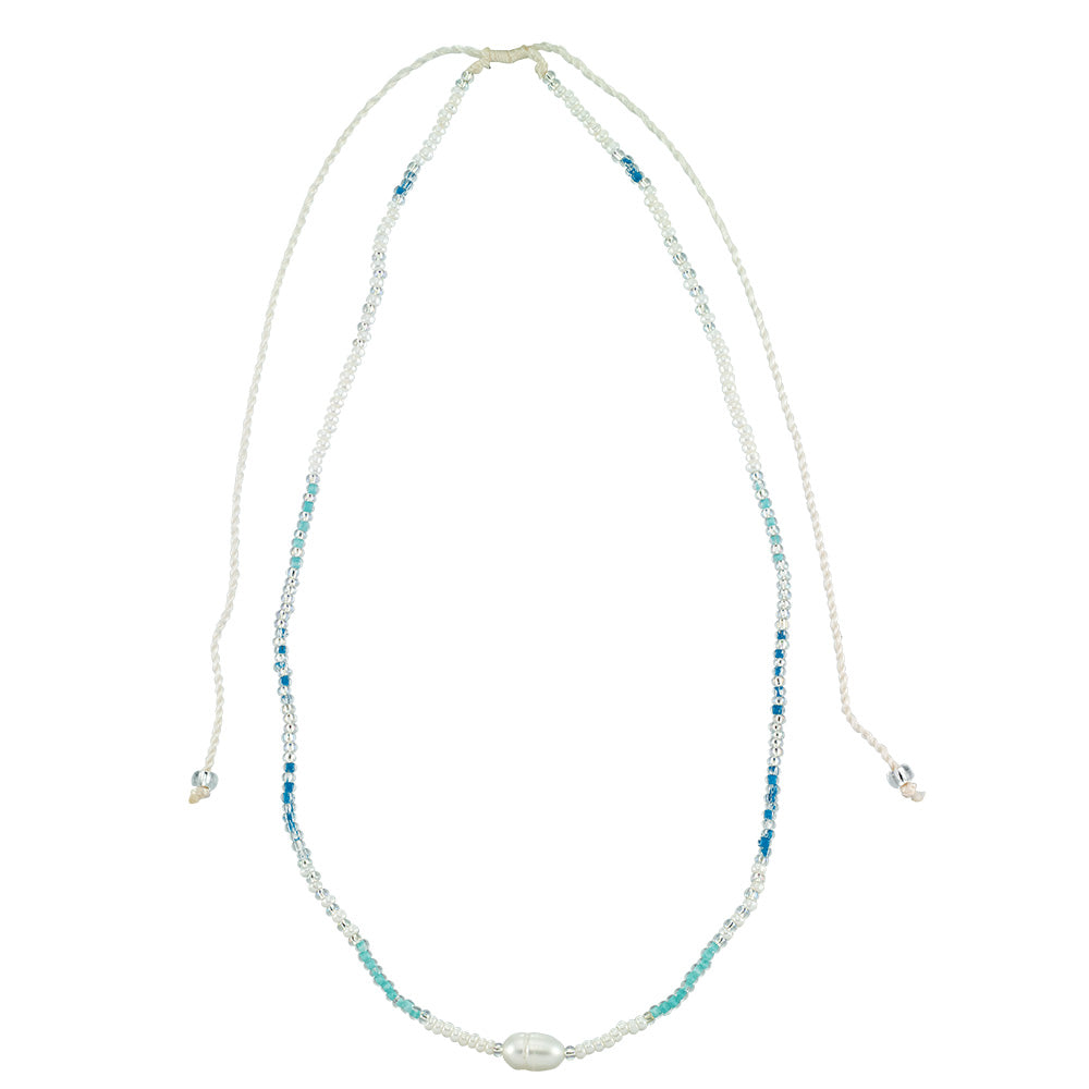 Sparkle Seed Bead Fresh Water Pearl Necklace