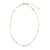 Gold/White/Silver Seed Bead Freshwater Pearl 15" Necklace