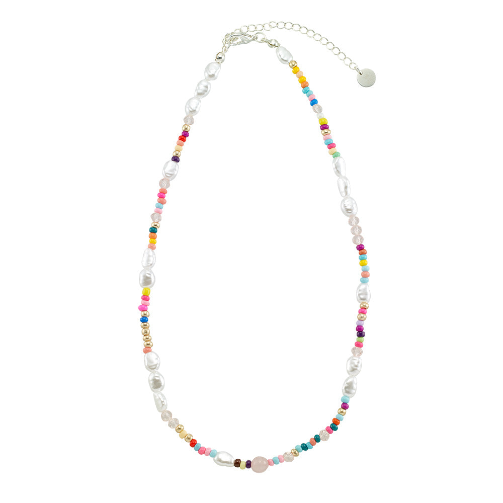 Colorful Bead Pearl Necklace