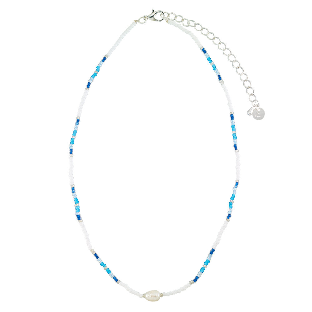 Station Seedbead &amp; Freshwater Pearl Necklace