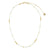 White Pearlized Seedbead Metal 15" Necklace