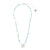 Pastel Seedbead Butterfly Charm 15" Necklace