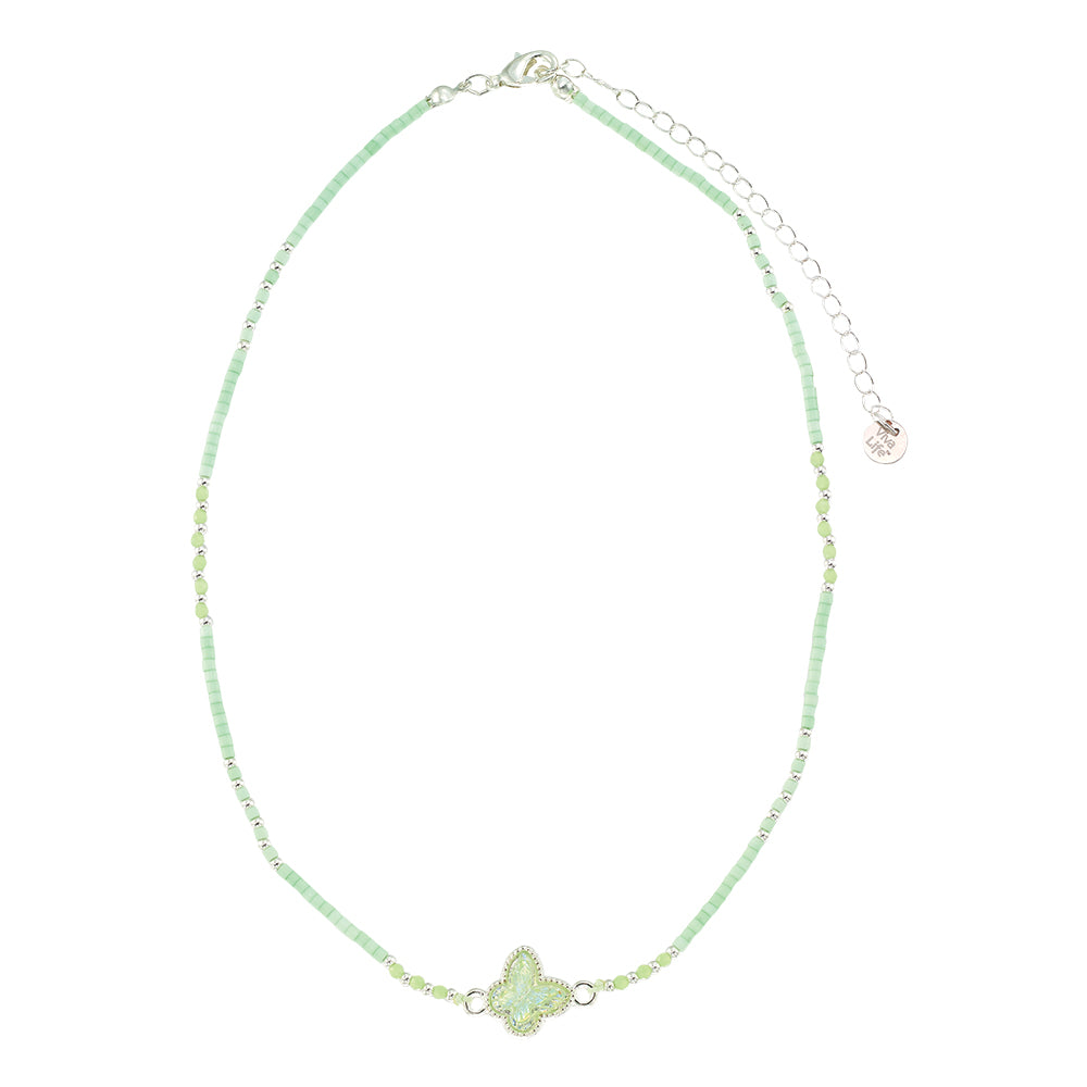 3-D Butterfly Bead 14&quot; Necklace