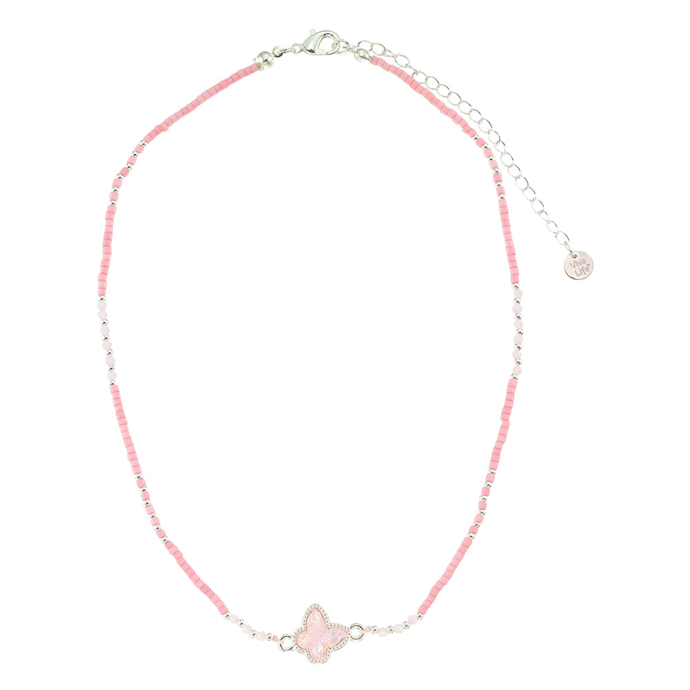 3-D Butterfly Bead 14&quot; Necklace