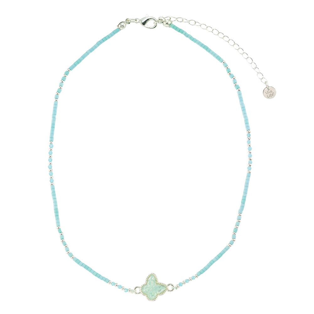 3-D Butterfly Bead 14" Necklace