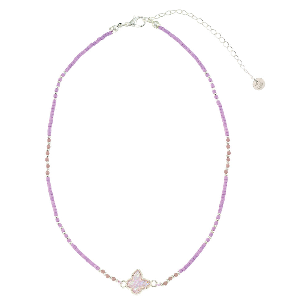 3-D Butterfly Bead 14" Necklace