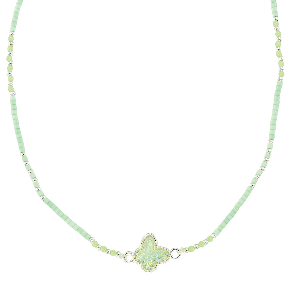 3-D Butterfly Bead 14" Necklace
