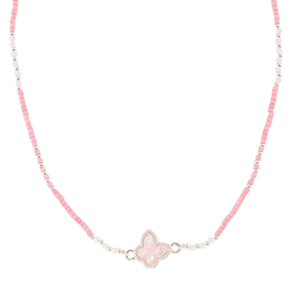 3-D Butterfly Bead 14" Necklace
