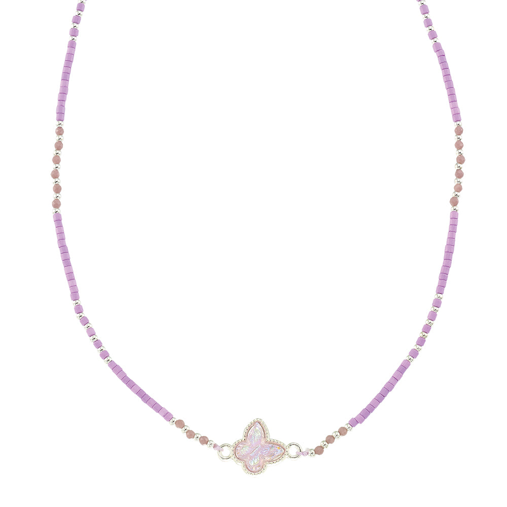 3-D Butterfly Bead 14" Necklace