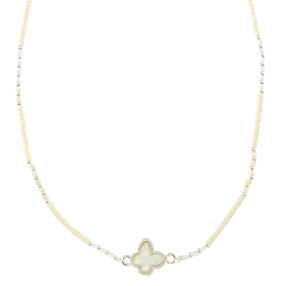 3-D Butterfly Bead 14" Necklace