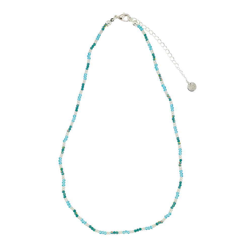 Colorful Metallic Seedbead 16" Necklace