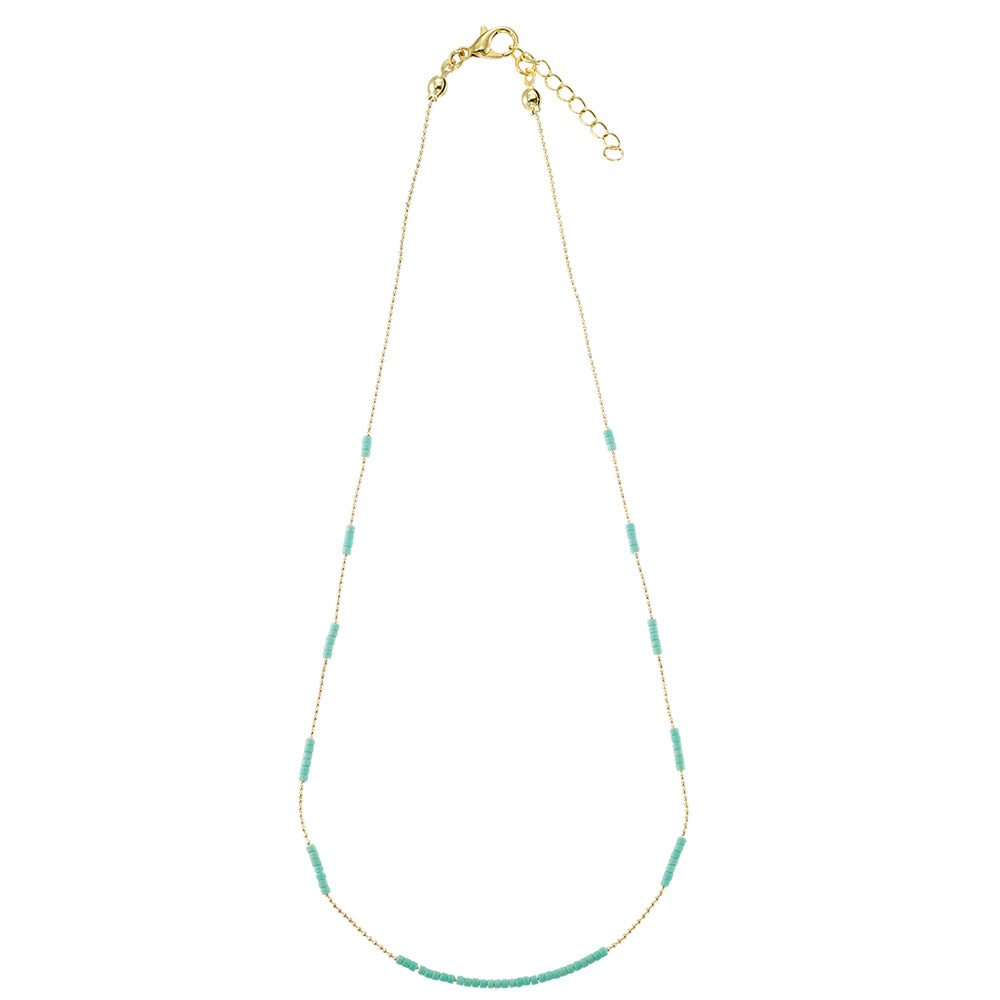 Dainty Japanese Seedbead Station Necklace