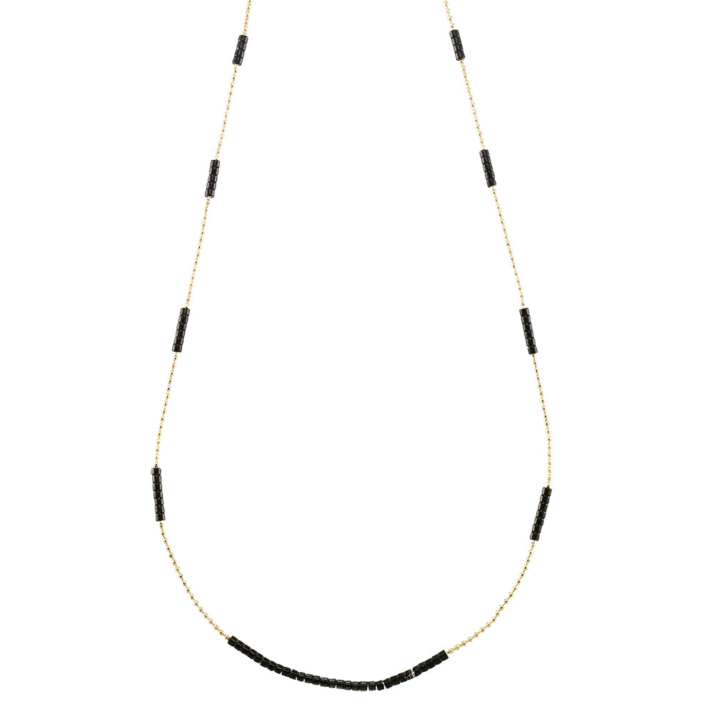 Dainty Japanese Seedbead Station Necklace