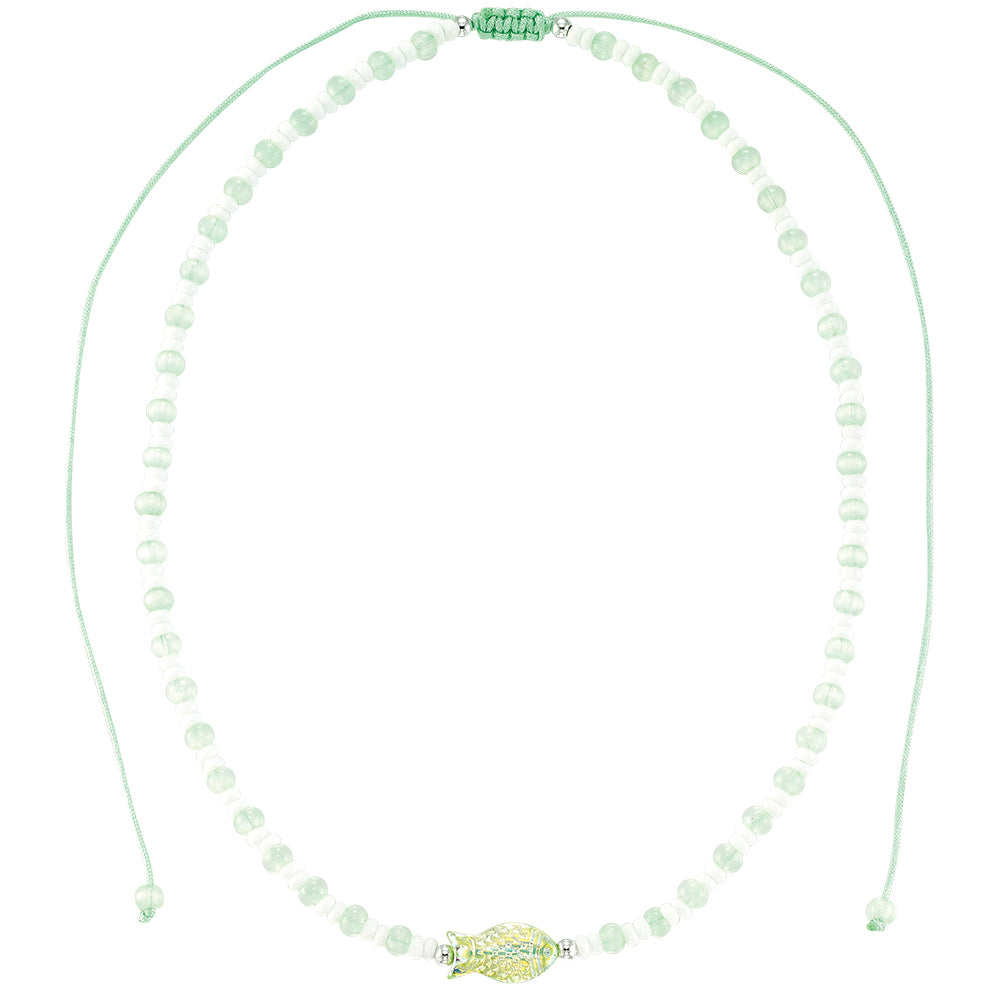 Sparkly Fish Seedbead 14″ Necklace