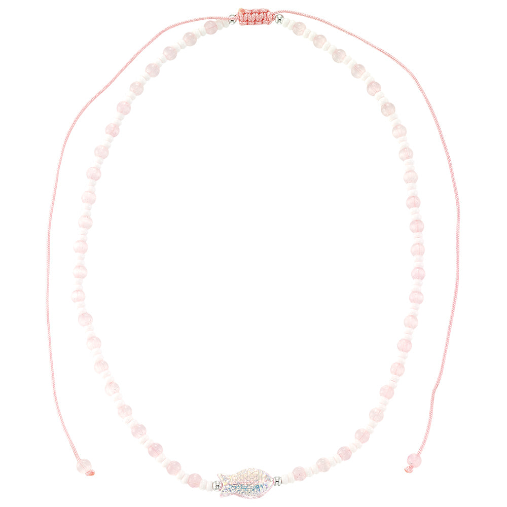 Sparkly Fish Seedbead 14″ Necklace