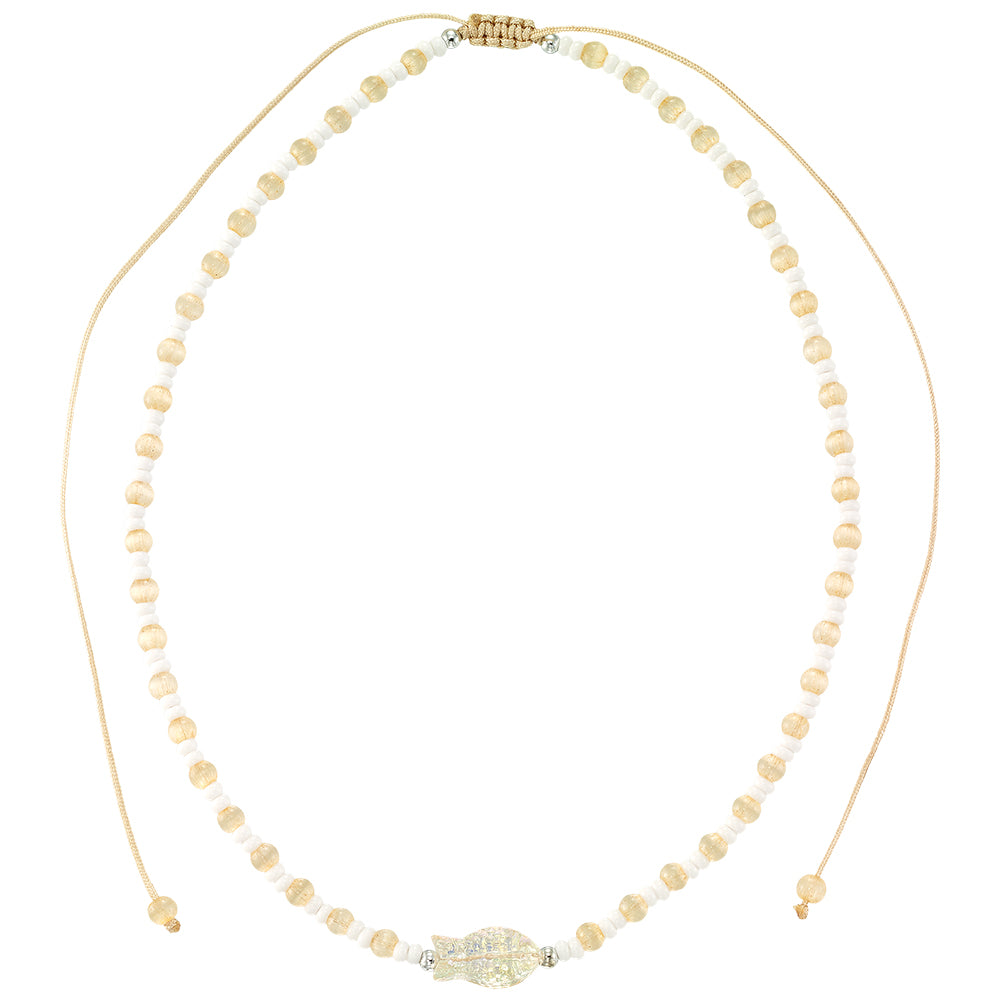 Sparkly Fish Seedbead 14″ Necklace