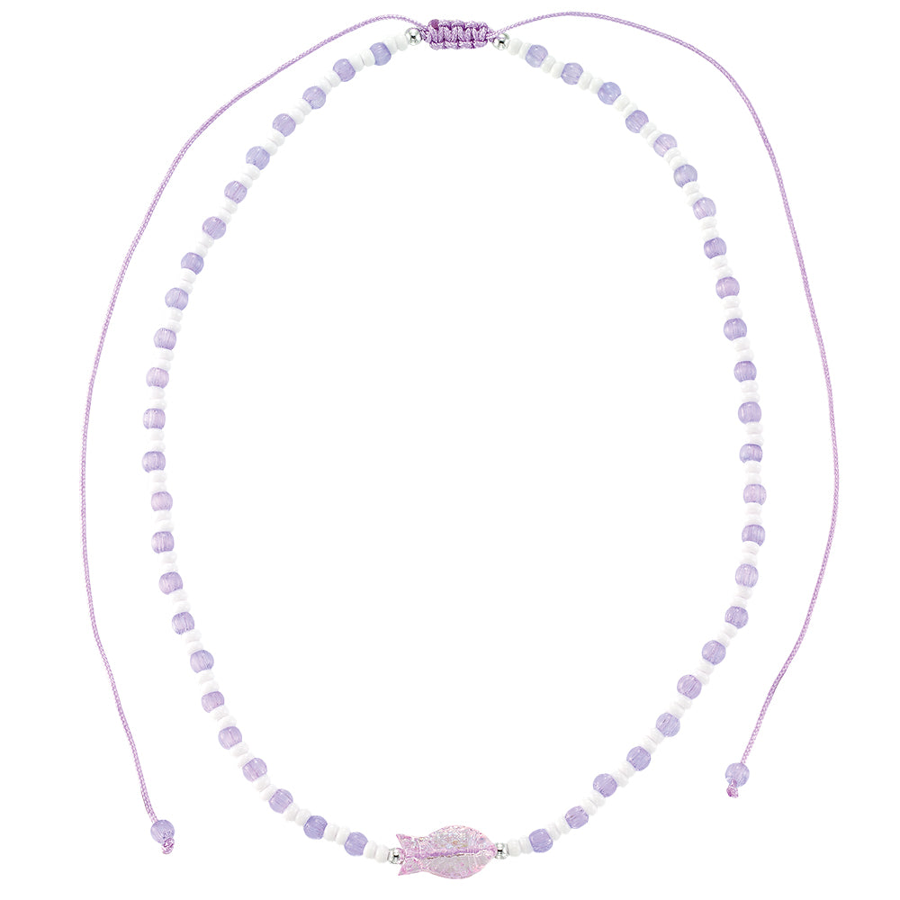 Sparkly Fish Seedbead 14″ Necklace