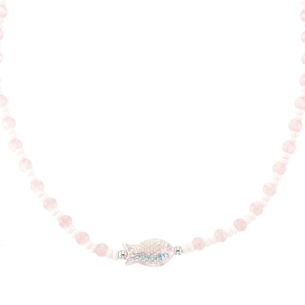 Sparkly Fish Seedbead 14″ Necklace
