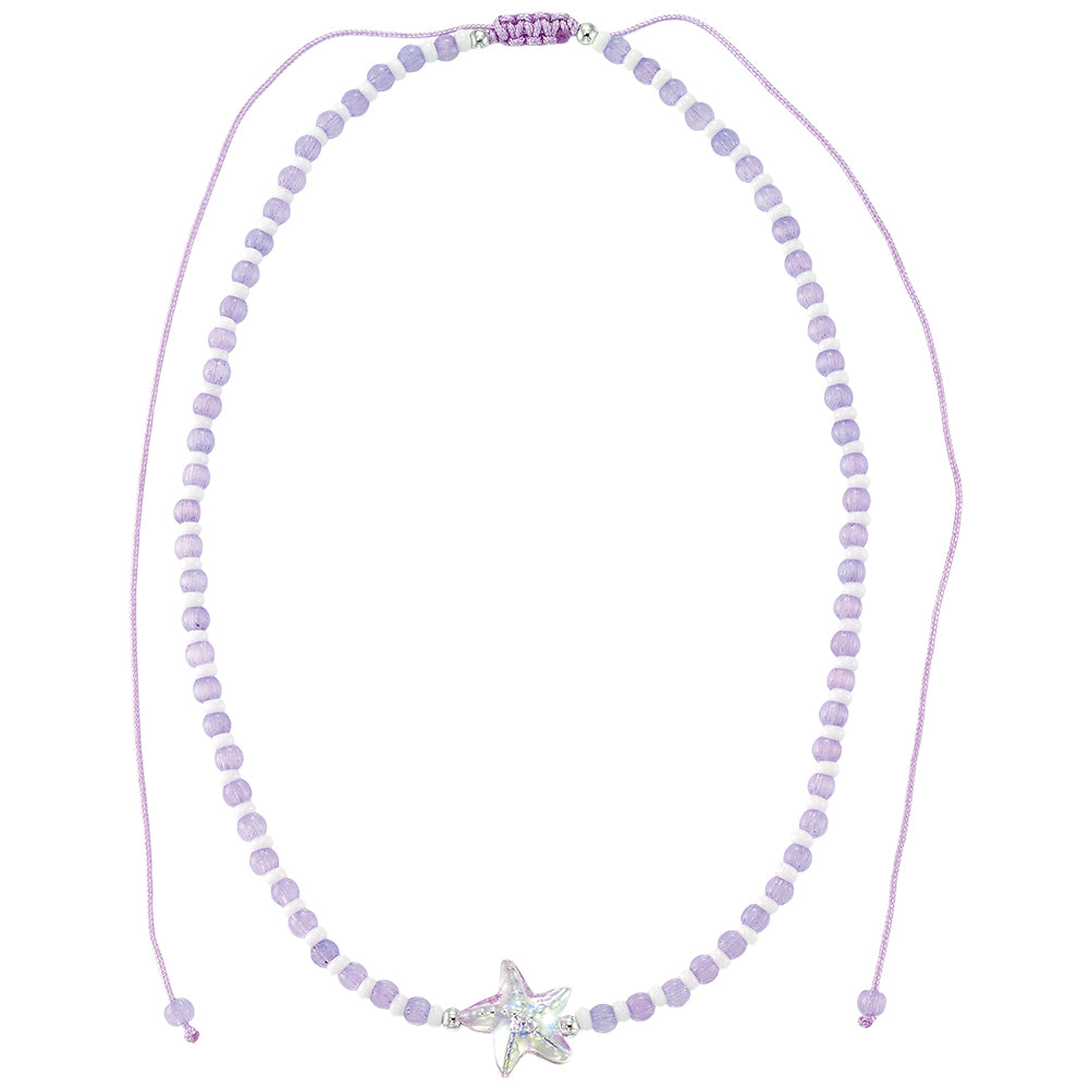 Sparkly Starfish Seedbead 14″ Necklace