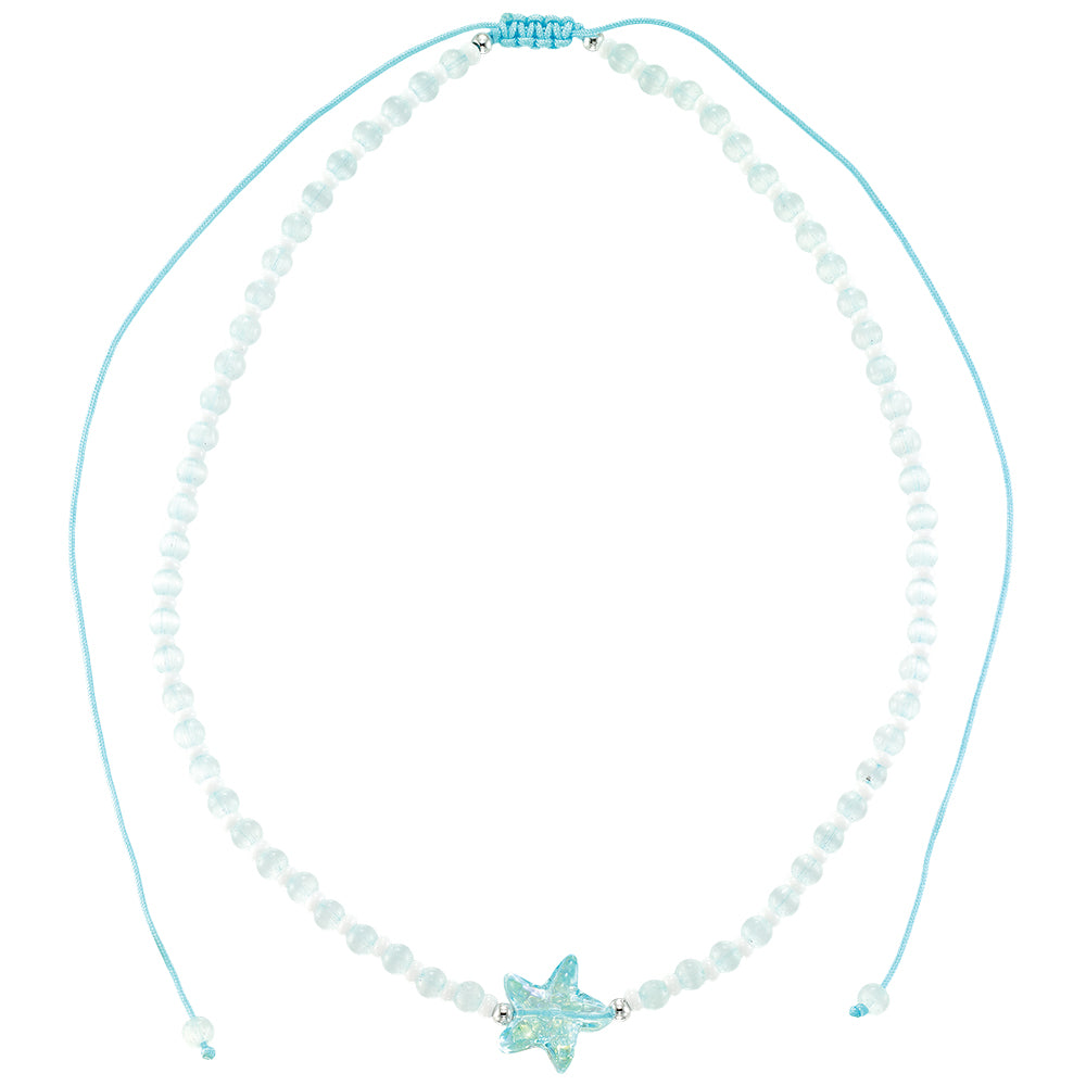 Sparkly Starfish Seedbead 14″ Necklace