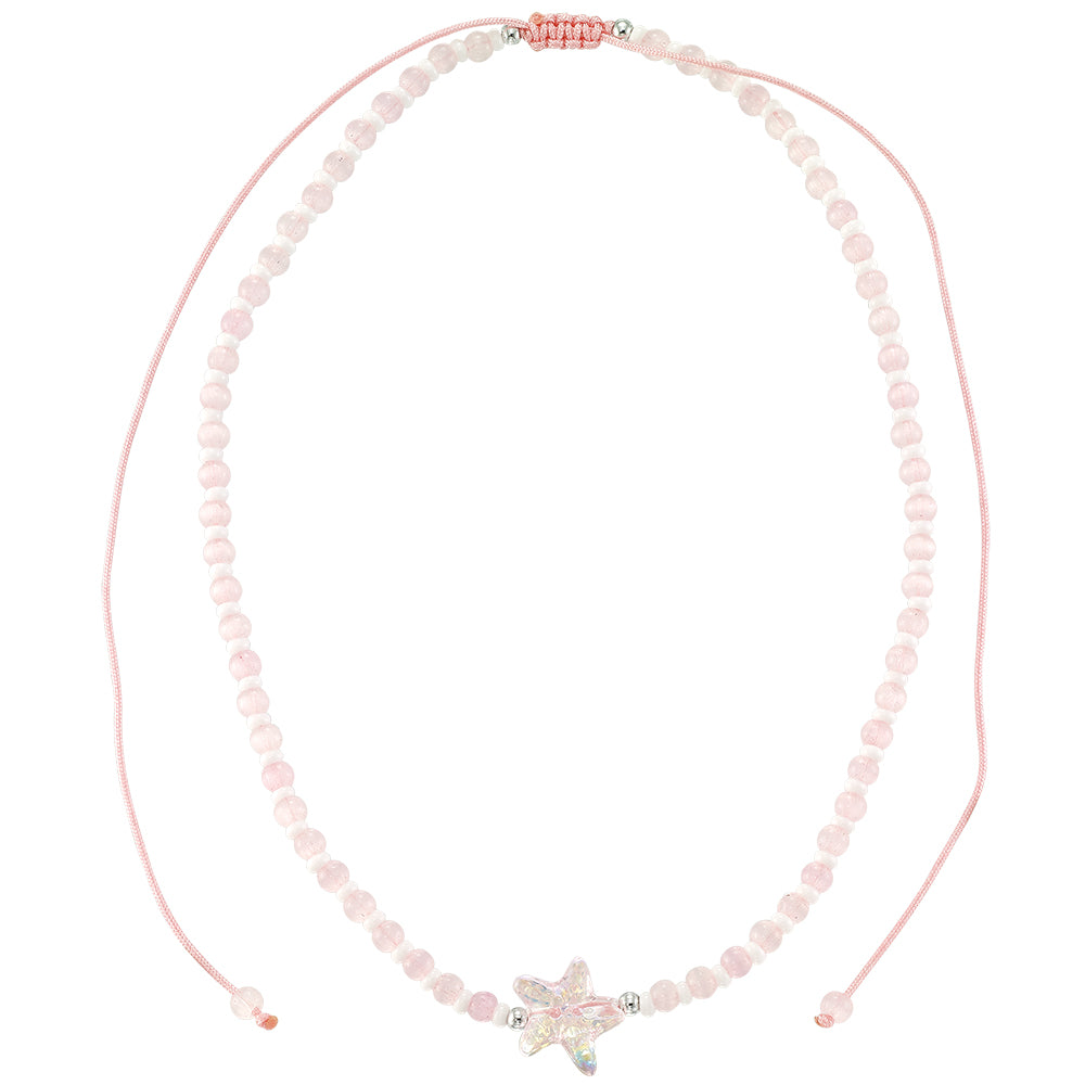Sparkly Starfish Seedbead 14″ Necklace