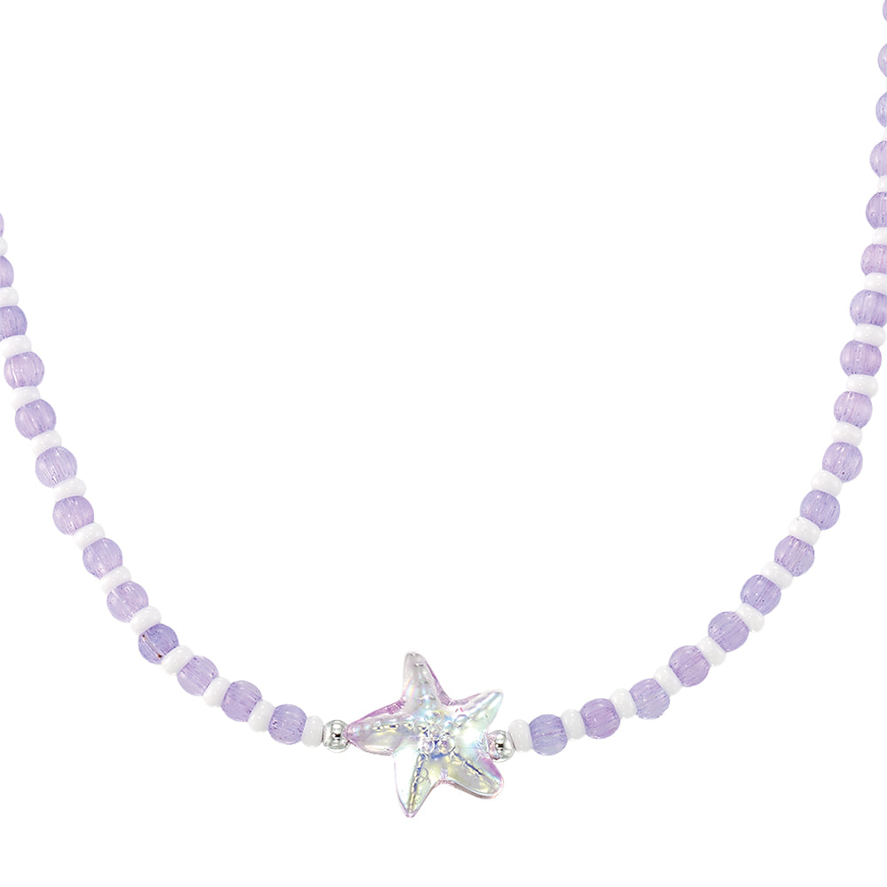 Sparkly Starfish Seedbead 14″ Necklace