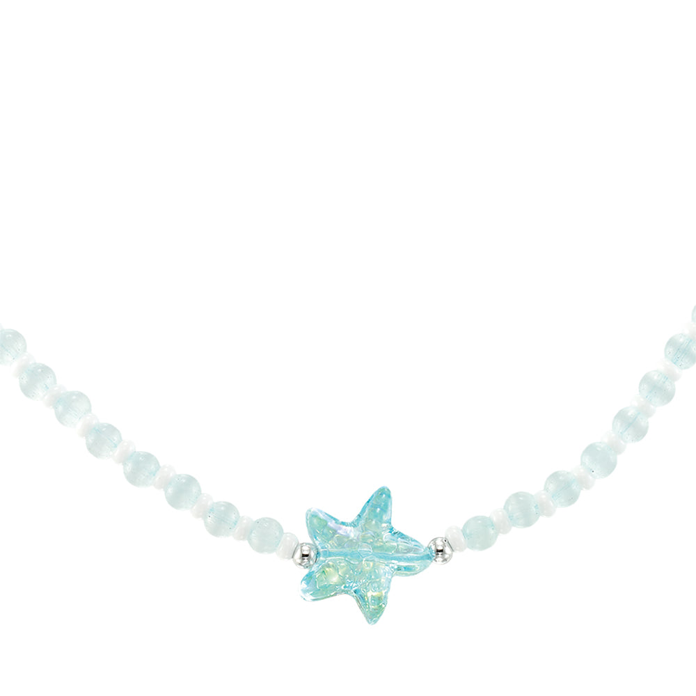 Sparkly Starfish Seedbead 14″ Necklace