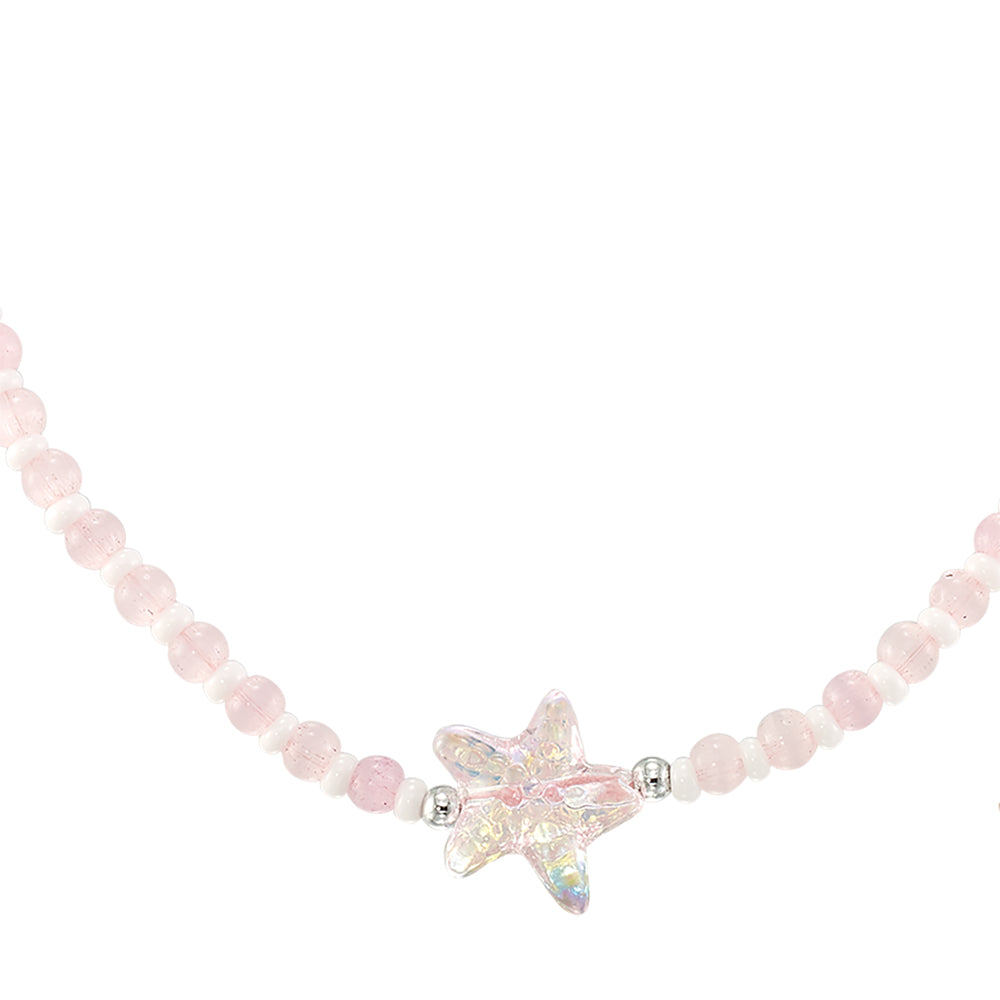 Sparkly Starfish Seedbead 14″ Necklace