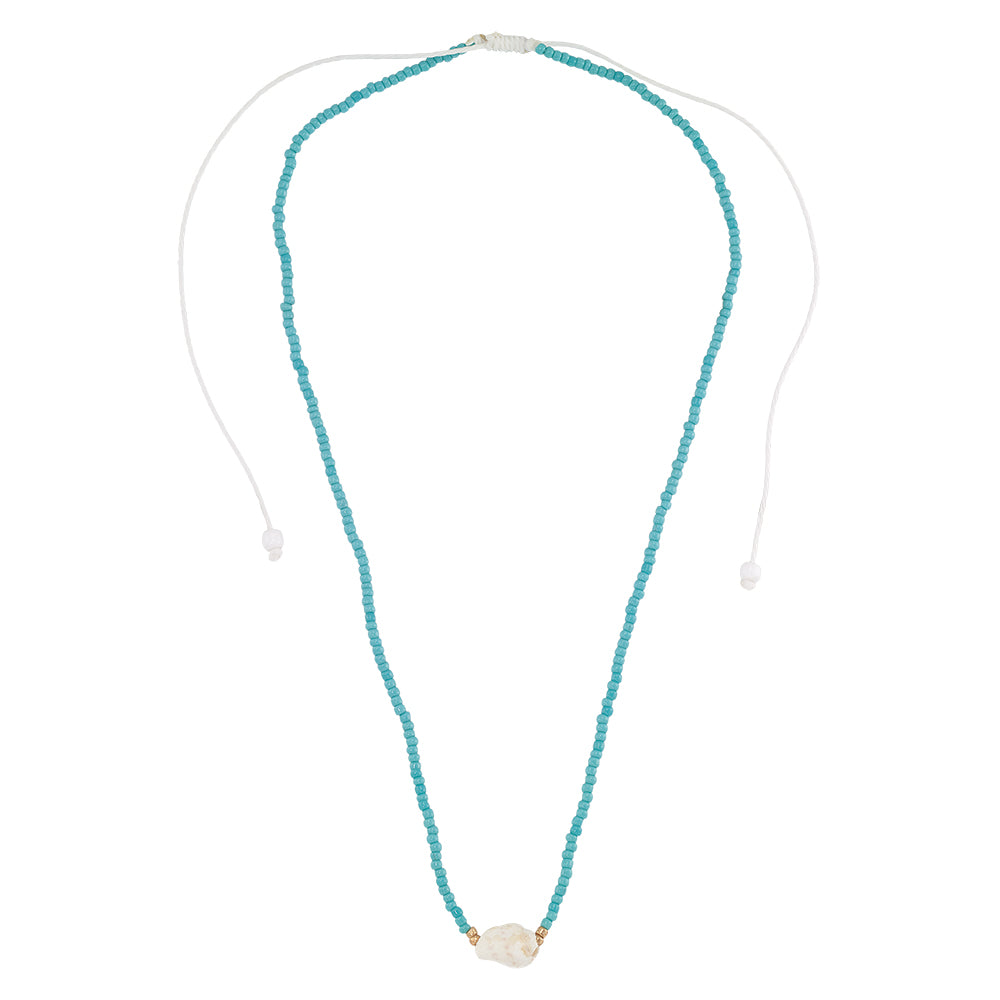 Conch Shell Seedbead 14" Necklace
