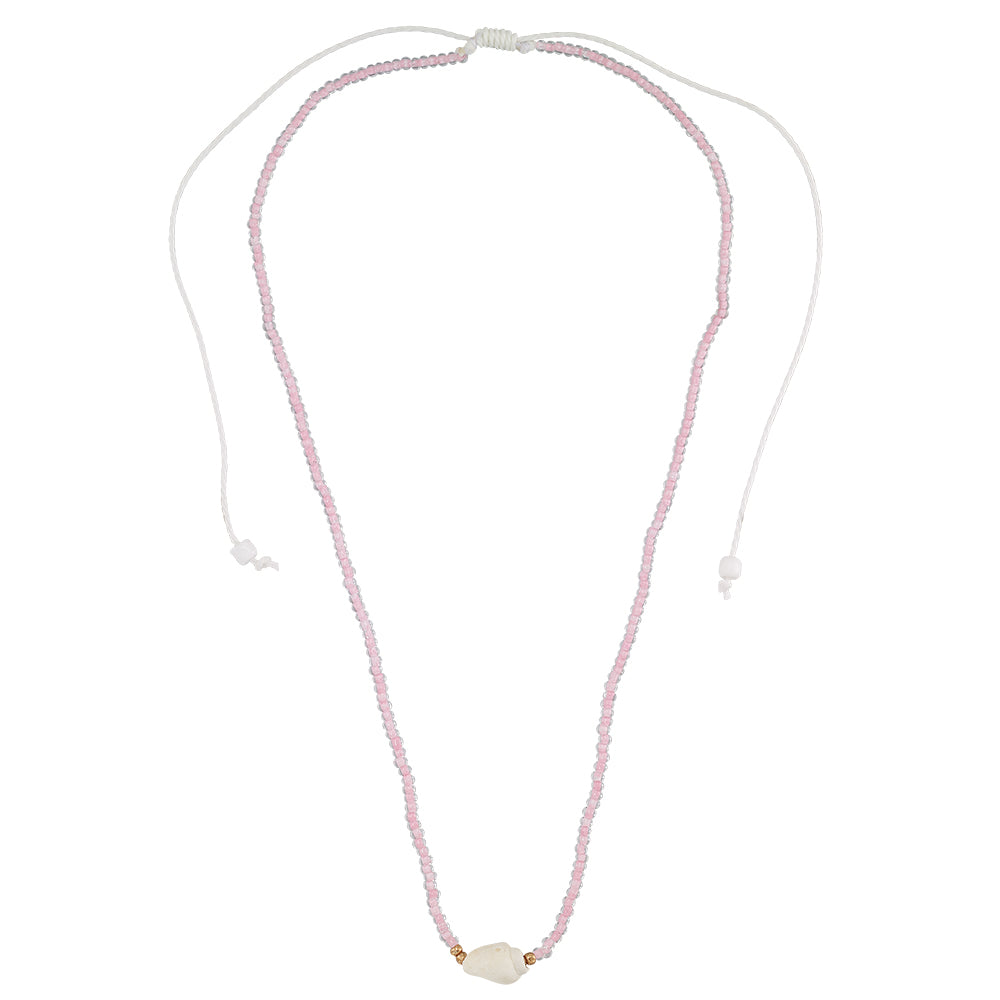 Conch Shell Seedbead 14" Necklace