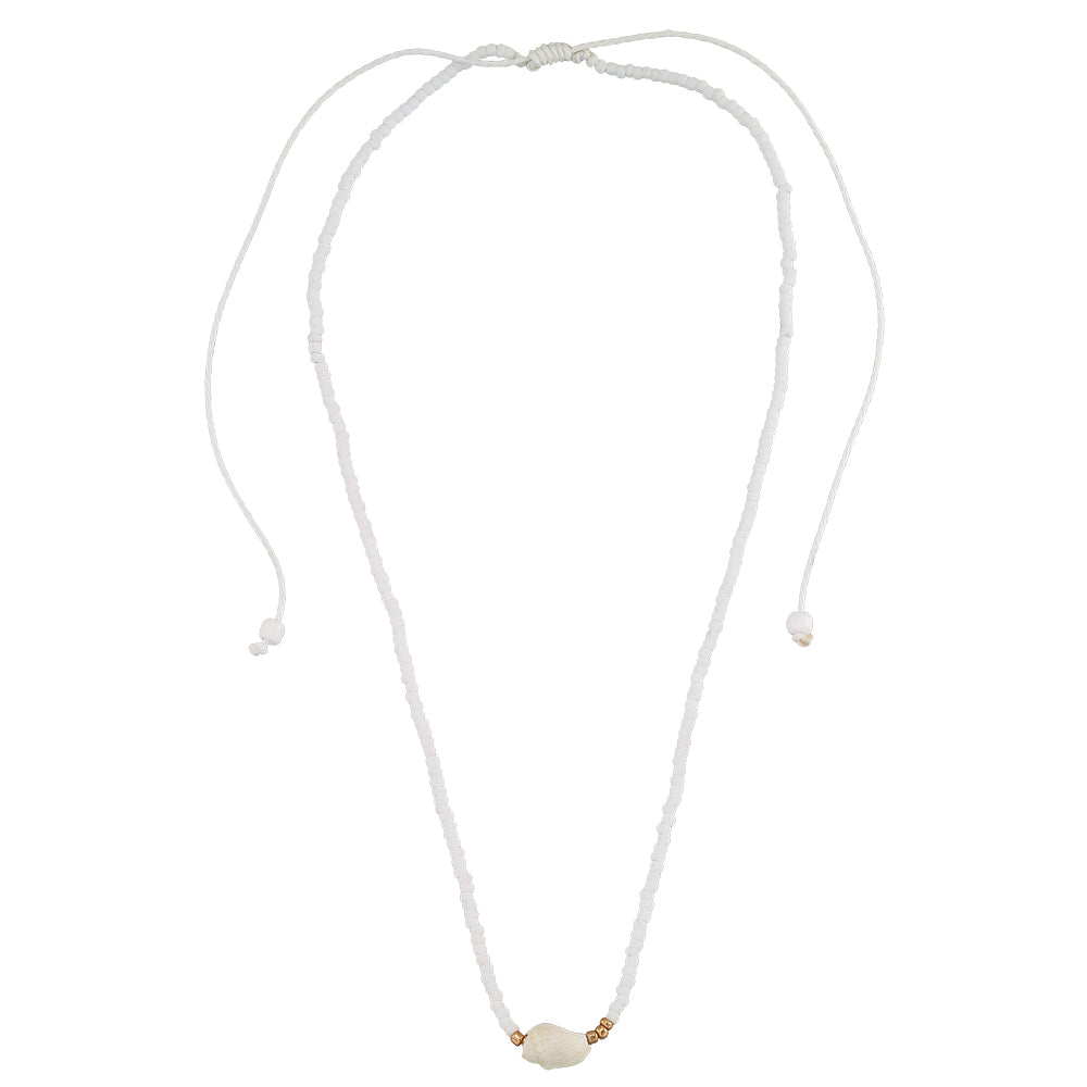 Conch Shell Seedbead 14" Necklace
