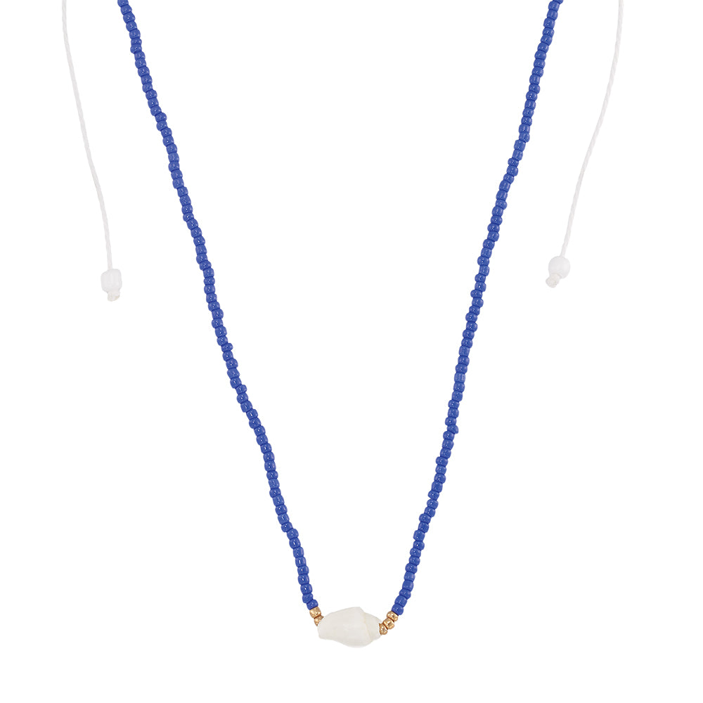 Conch Shell Seedbead 14" Necklace