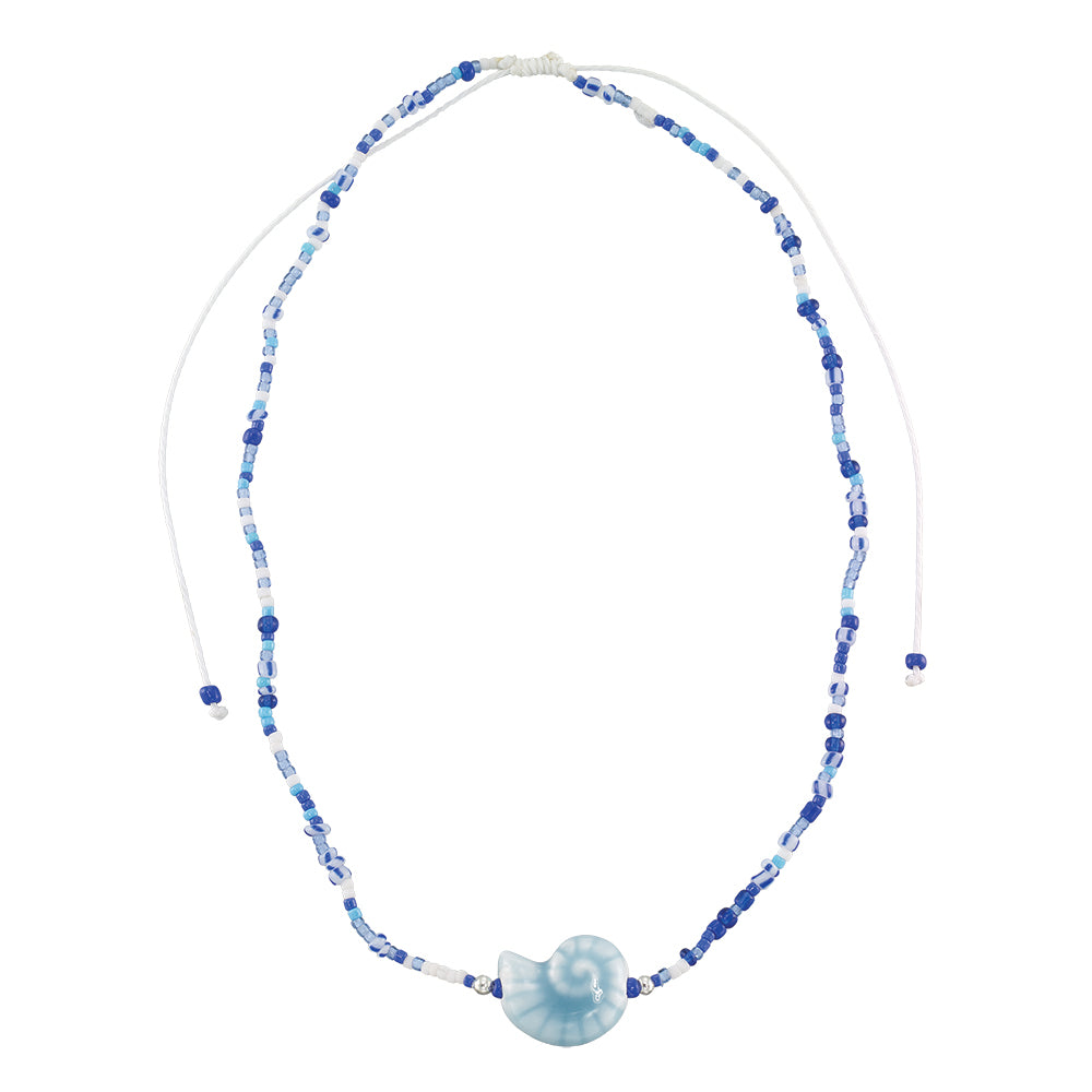 Beaded Ceramic Shell Necklace