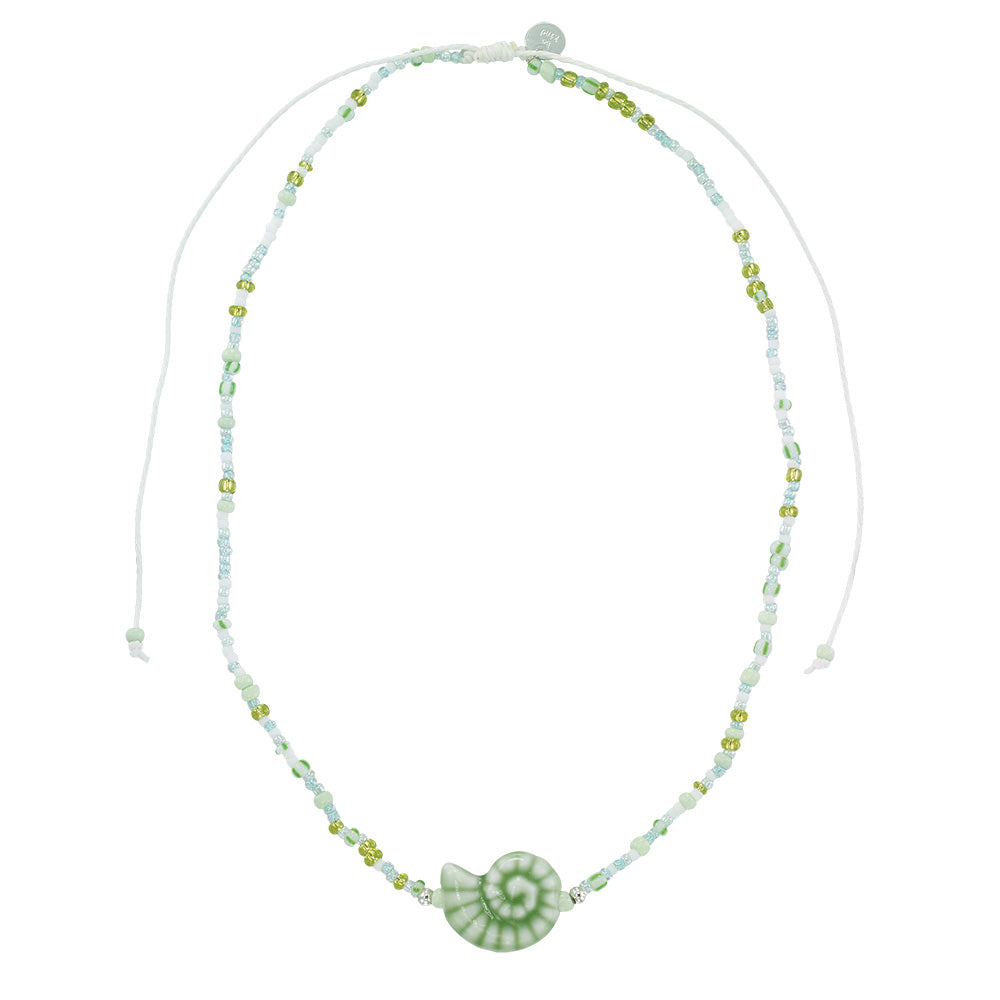 Beaded Ceramic Shell Necklace