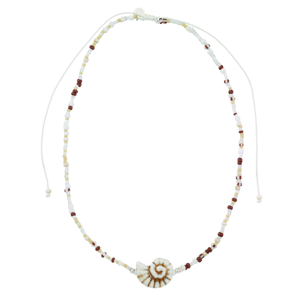 Beaded Ceramic Shell Necklace