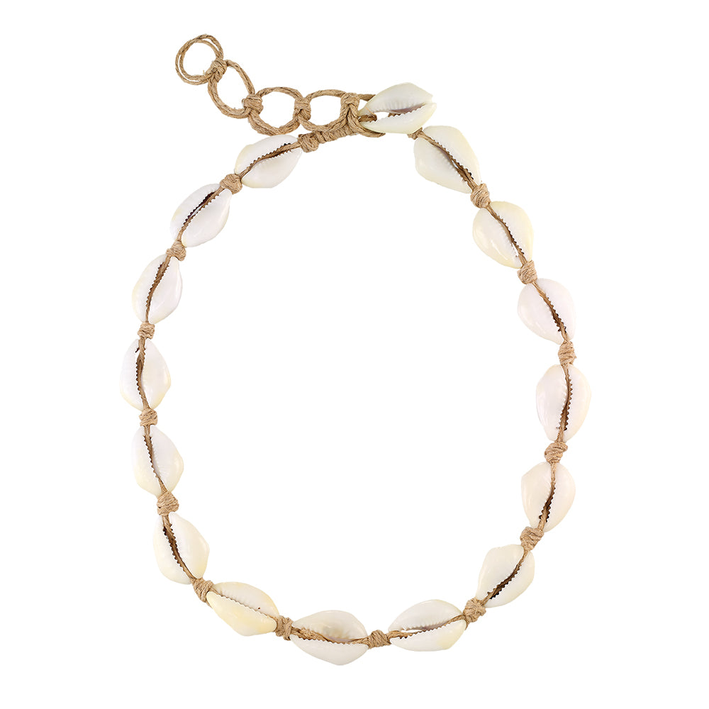 Hemp Knot Cowrie Shell Necklace