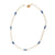 White & Denim Clamshell Necklace