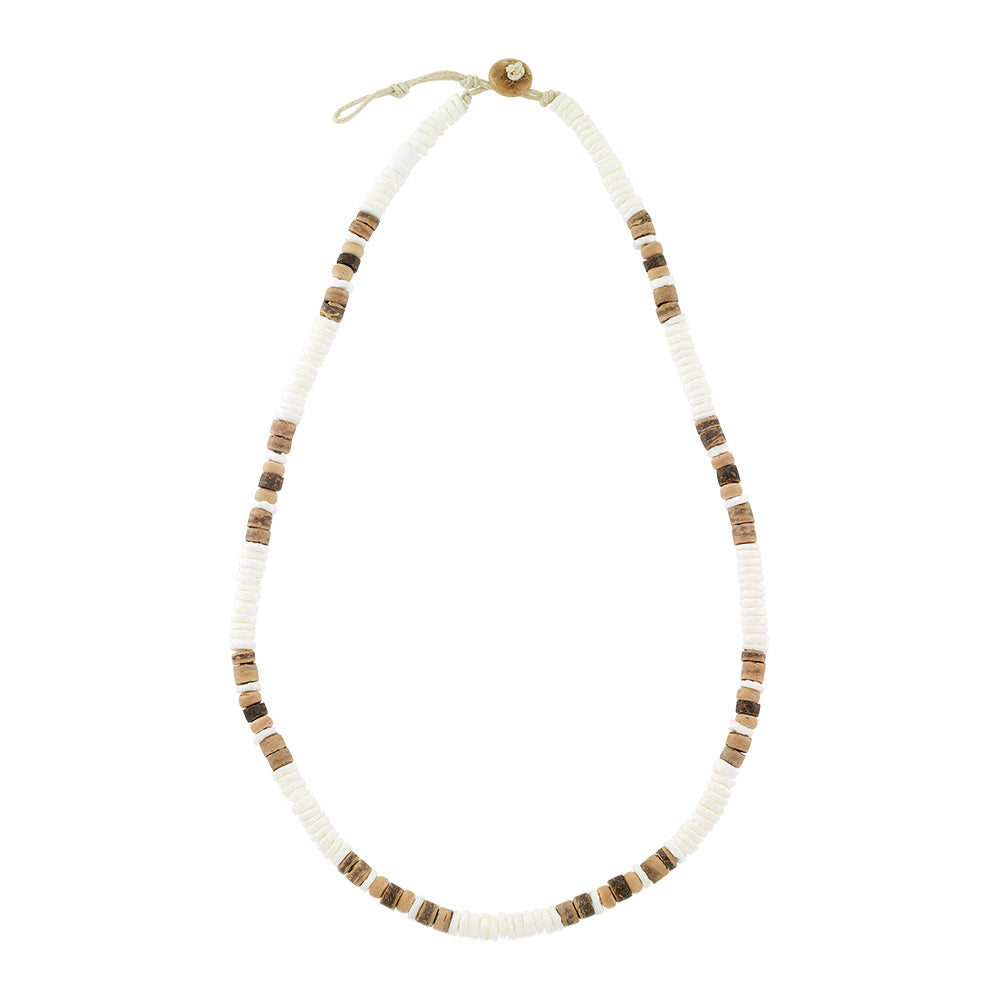 White Clam and Coco 16&quot; Necklace