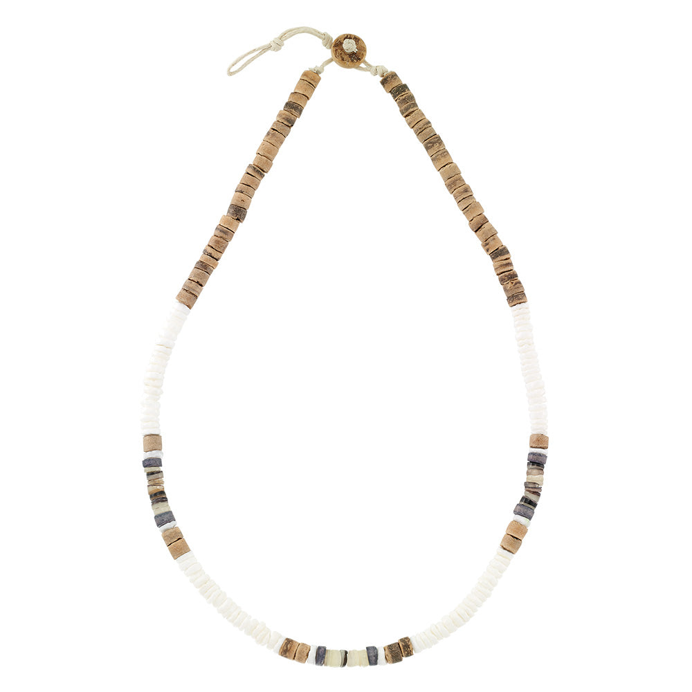 White Clam/Coco/Hammer Shell 16&quot; Necklace