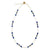 White Clam/Blue Coco Station 16" Necklace