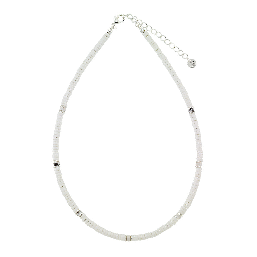 Clam Shell & Stone 15" Necklace