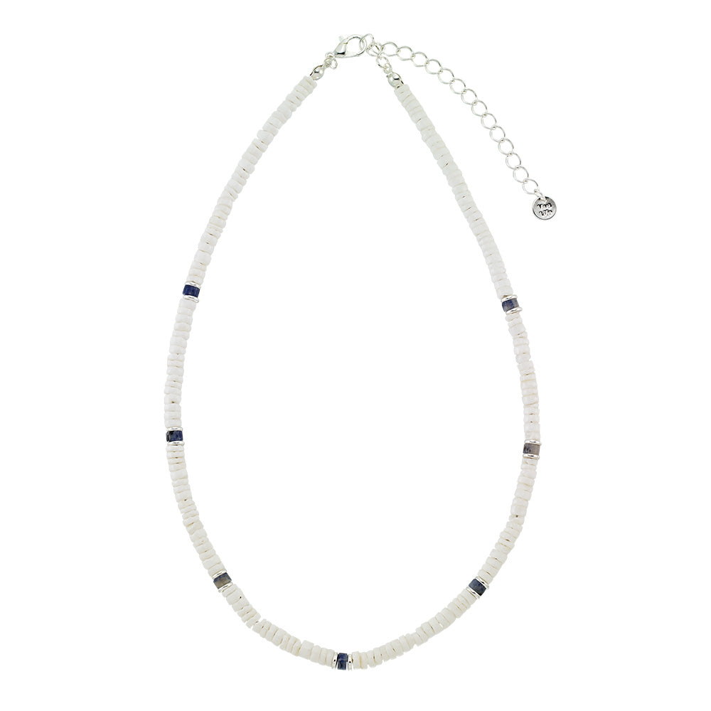 Clam Shell & Stone 15" Necklace