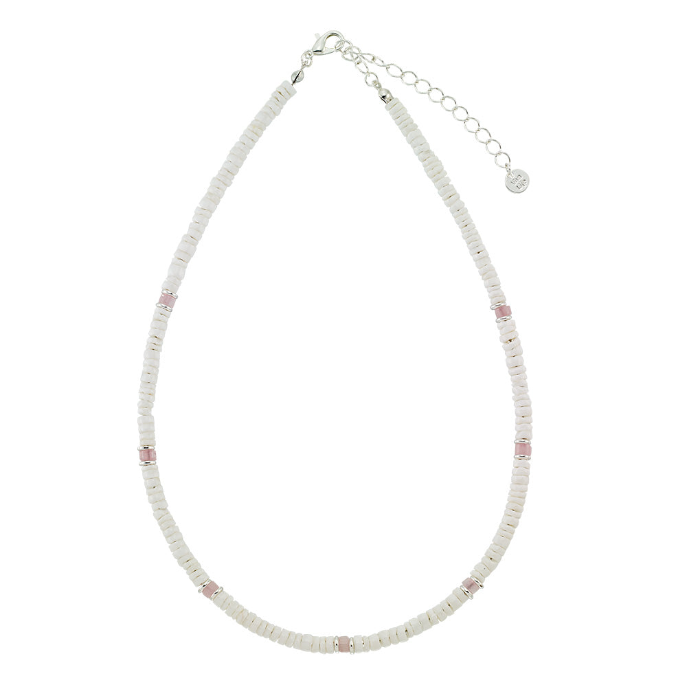 Clam Shell & Stone 15" Necklace