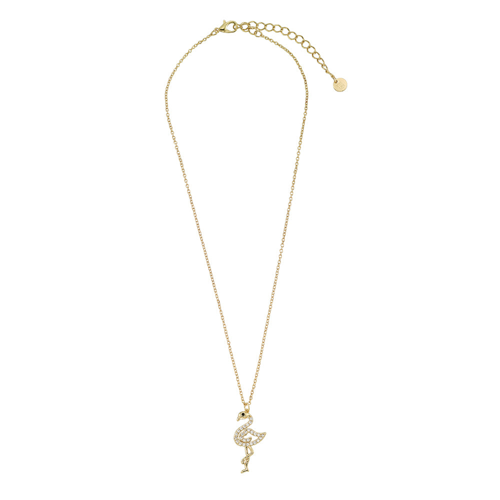 Crystal Flamingo 16&quot; Necklace
