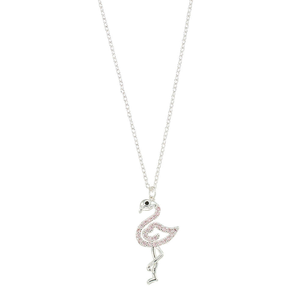 Crystal Flamingo 16" Necklace