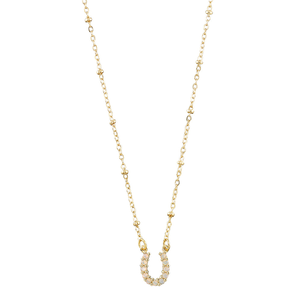 Crystal Horseshoe 16" Necklace