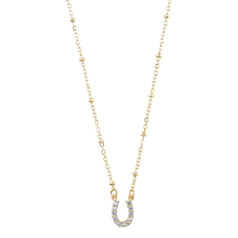 Crystal Horseshoe 16" Necklace