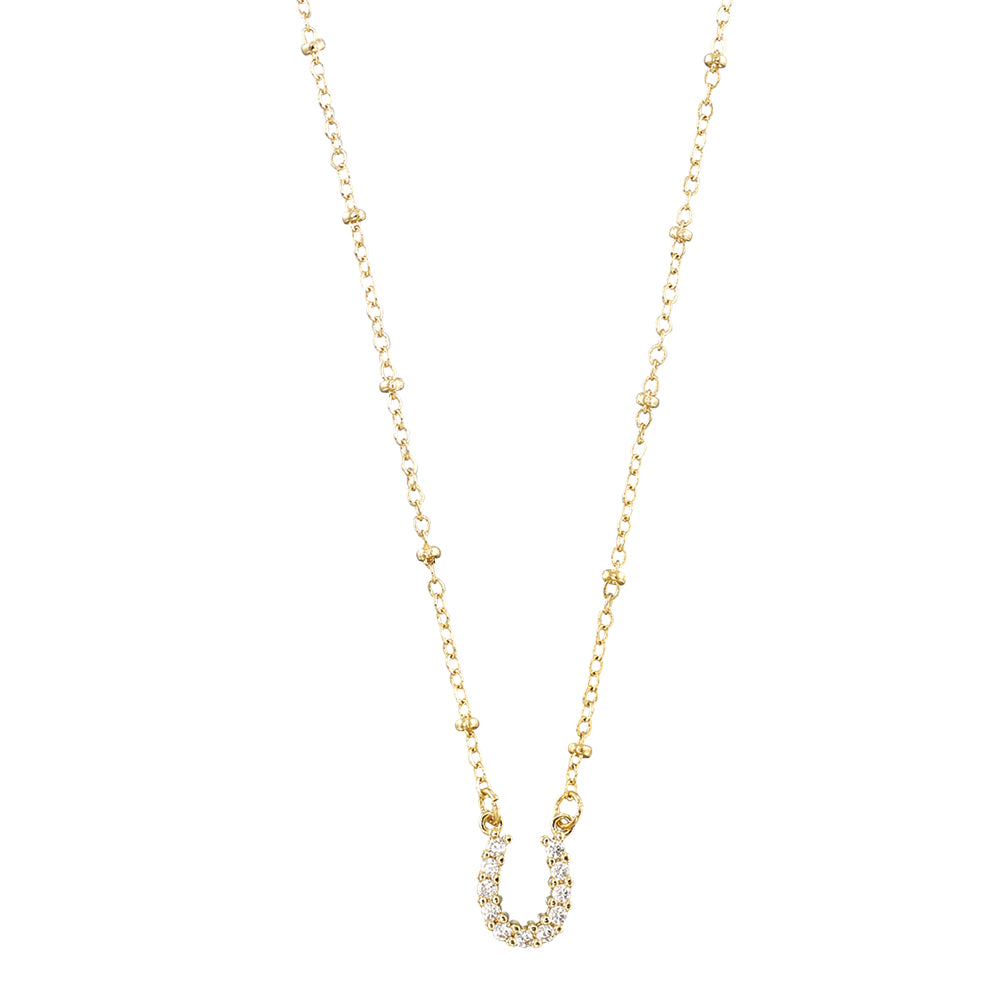 Crystal Horseshoe 16" Necklace
