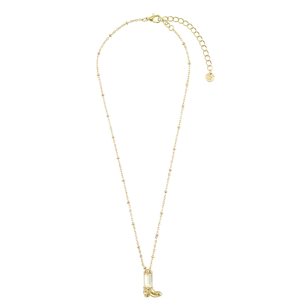 Crystal Cowgirl Boot 16&quot; Necklace